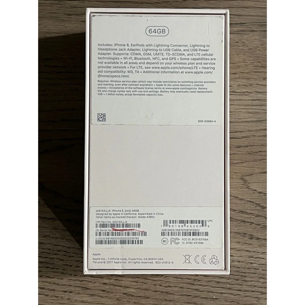 Apple iPhone 8 64GB Gold Retail Box + Insert Tray Only Replacement Packaging